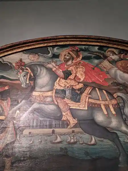 1746 icon of Constantine's vision by Stylianos Stavrakis, emphasizing divine guidance and imperial mission